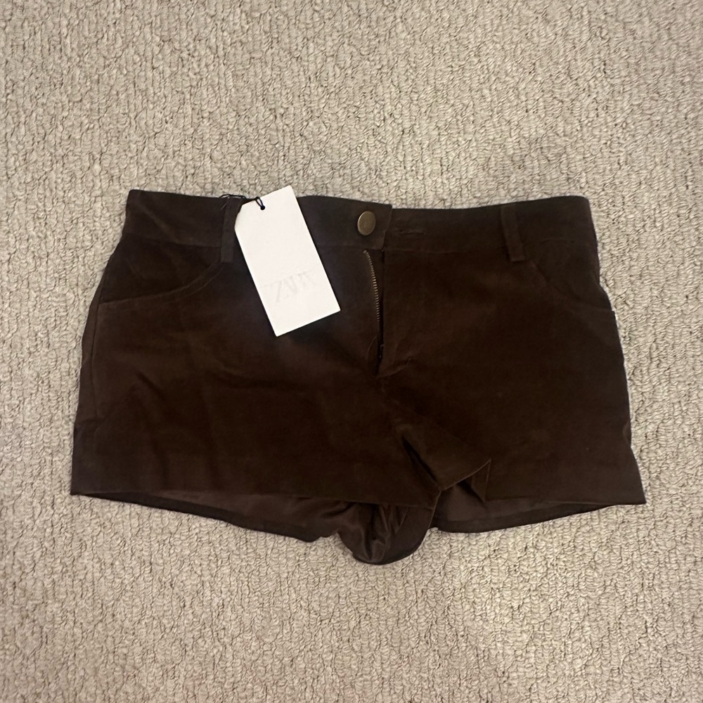 Zara Women's Dark Brown Shorts